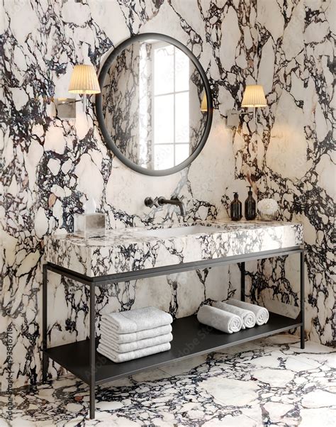 calacatta viola marble bathroom.